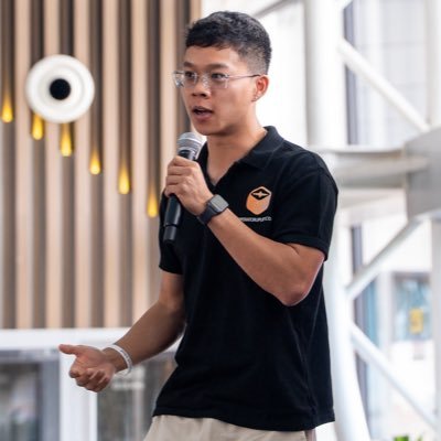 Matt Sim speaking at an event