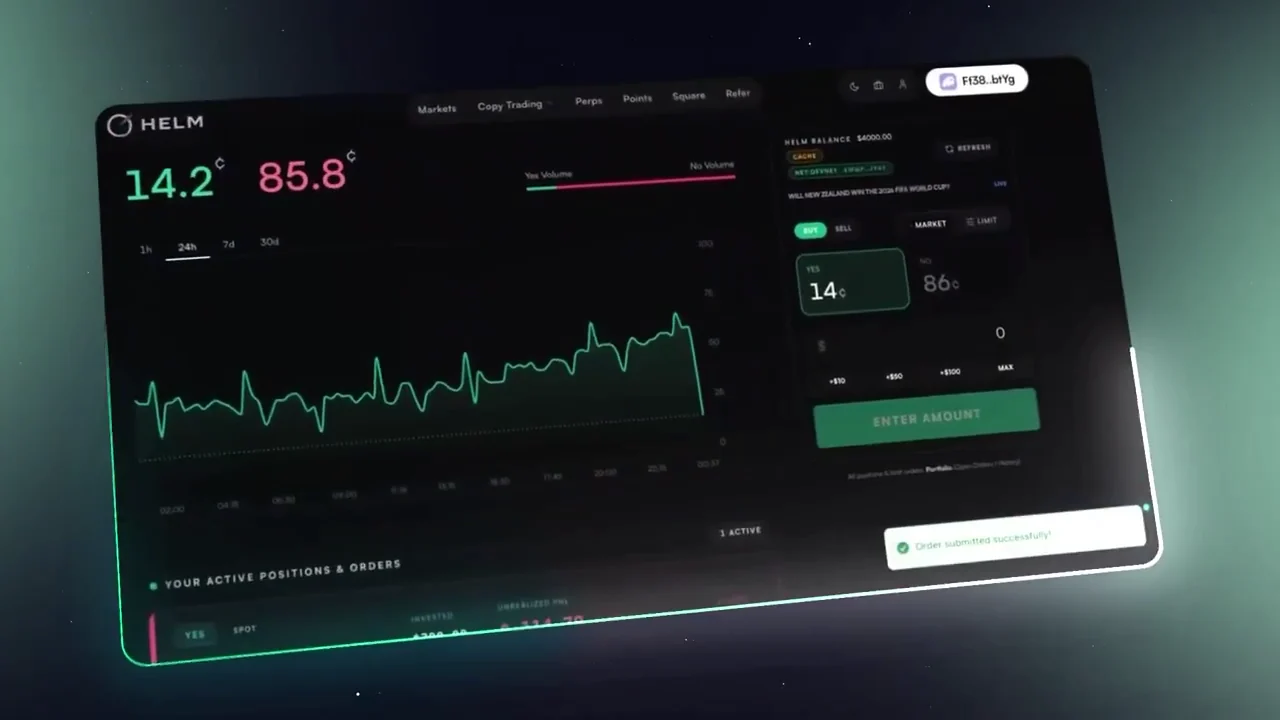 Helm Trading product demo